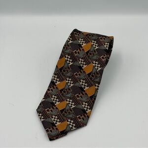 Jos. A. Bank Necktie Multicolor Premier Collection 100% Silk Hand Sewn USA